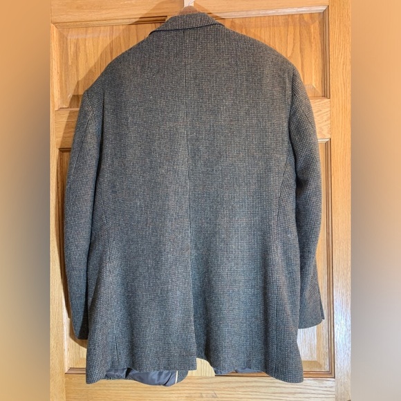 Vintage HAGGAR Pure Wool Gray Tweed Sport Coat Blazer Men’s Size 42 Two Button - Picture 2 of 9